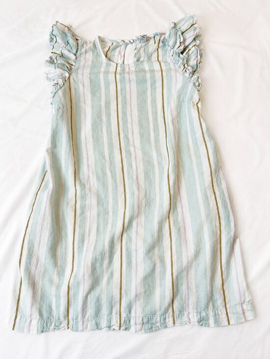 a new day Dresses & Skirts - A New Day Striped Linen Dress — L